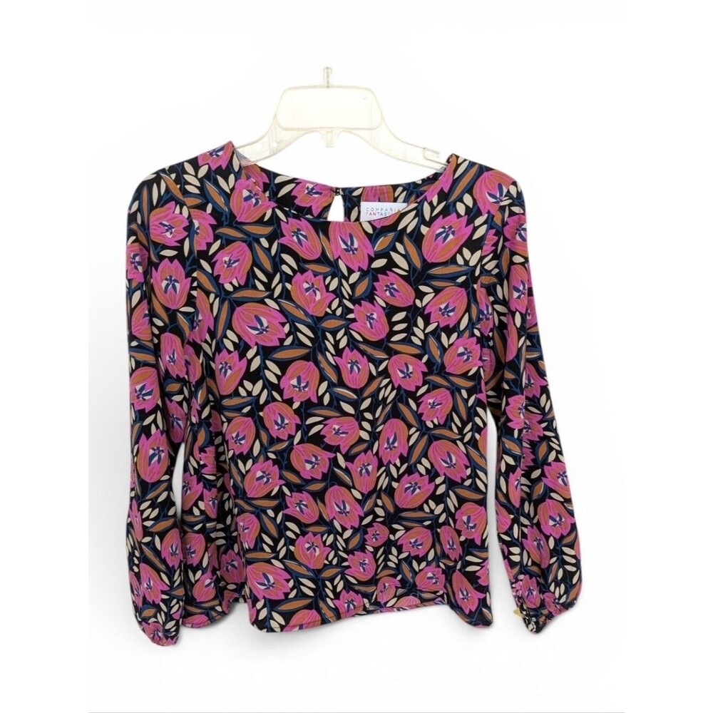 Compania Fantastica Floral Long-Sleeve Blouse